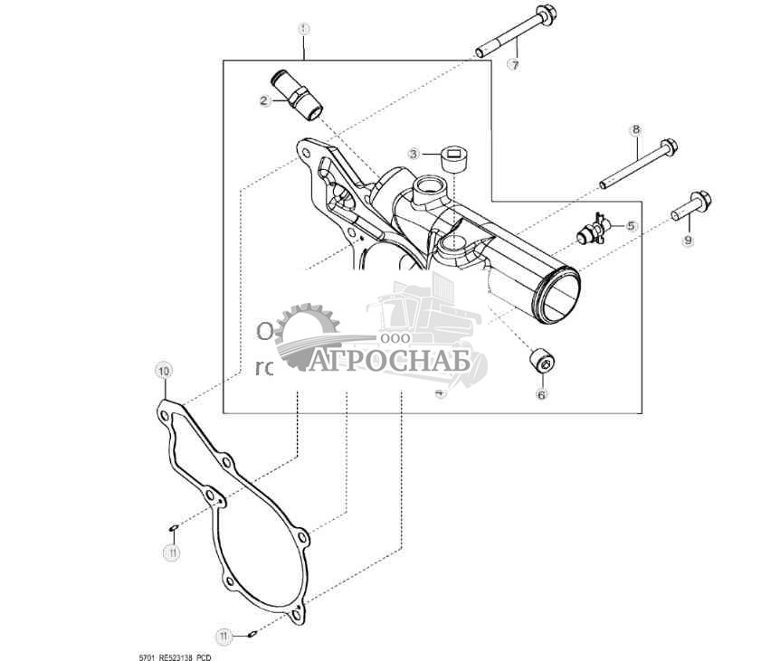 5701 Впуск водяного насоса 